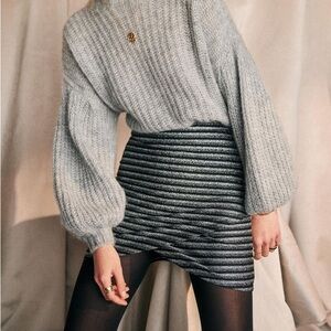 Sezane Calvi mini skirt multi blue XS